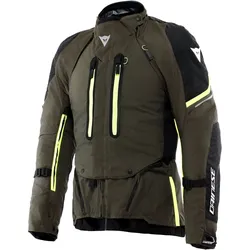 Dainese Super Adventure Absøluteshell, Textiljacke D-Dry - Oliv/Schwarz/Neon-Gelb - 64