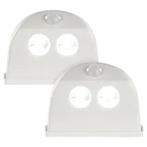 Luminea Batterie-LED-Türleuchte 2 rund weiß