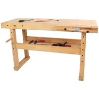 Rikta Buchenholz-Hobelbank mit variablem Schraubstock (HxBxT) 83 x 140 x 50 cm