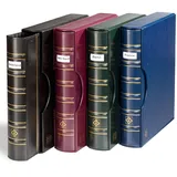 Leuchtturm 302901 Münzalbum Grande - Ringbinder im Classic-Design Signum - inklusive Schutzkassette - blau