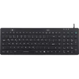 Renkforce iM-IKB106-BK Tastatur Schwarz Spritzwassergeschützt, Staubgeschützt