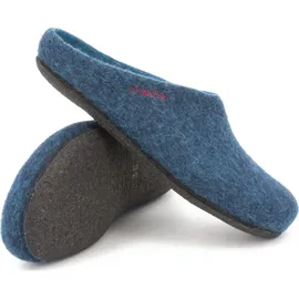 Gottstein Magicfelt Hausschuh Filz Pantoffeln, blau 40