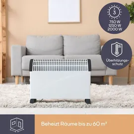 Perel Konvektorheizung 2000 W Weiß