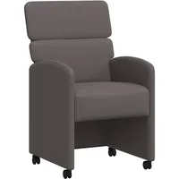 VidaXL Esszimmerstühle mit Rollen 2 pcs Grau 58 x