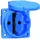 BALS Anbausteckdose IP54 Blau 1 St.
