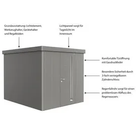 Biohort Neo 3B 2,36 x 2,22 m quarzgrau Standardtür