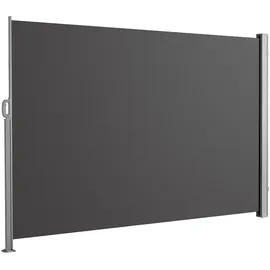 Floordirekt Seitenmarkise 200 x 400 cm grau Polyester