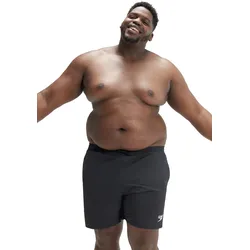 Badeshorts SPEEDO, Herren, Gr. 4XL, N-Gr, schwarz, Gewirkt, Polyamid, unifarben, sportlich, Badehosen, in großen Größen