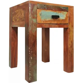 FineBuy Nachtschrank KALKUTTA 40 x 40 x 55 cm Braun