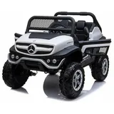 RunRunToys Unimog Elektroauto 12 V weiß (One Size)