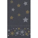 5x Duni Dunicel® Tischdecke 138 x 220 cm Snowstars Black