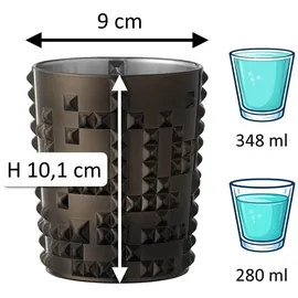 Spiegelau Nachtmann Whisky Glas 330 ml, Punk Gun Metal, Whiskyglas aus Kristallglas, Tumbler spülmaschinenfest