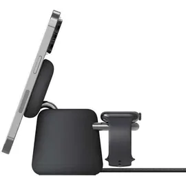 Belkin BoostCharge Pro Kabellose 2-in-1-Ladestation mit MagSafe (15 W), grau - Grau