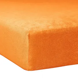 Traumschlaf Spannbettlaken Biber 120 x 200 - 130 x 200 cm orange