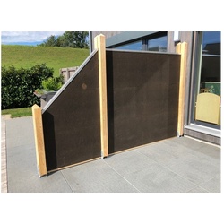 Holzfaser Lärmschutzwand Kessi, DIN geprüft - Sichtschutz Zaunelement in Größe 180 x 180 cm