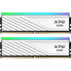 XPG DIMM 32 GB DDR5-6000 (2x 16 GB) Dual-Kit, weiß, AX5U6000C4816G-DTLABRWH, XPG Lancer Blade RGB, DDR5 Speichermodul (2 x 16GB, 6000 MHz, DDR5-RAM), RAM, Weiss