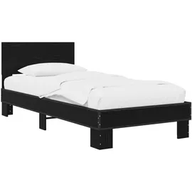 vidaXL Bettgestell mit Kopfteil Schwarze Eiche 80 x 200 cm