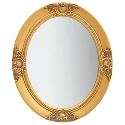 vidaXL Wandspiegel im Barock-Stil V1 : Farbe - Golden, Größe - 50 x 60 cm