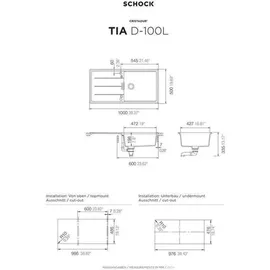 Schock Tia D-100L Einbau reversibel polaris (TIAD100LAPOL)