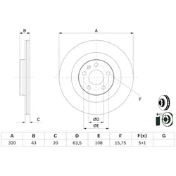 Bremsscheibe BOSCH 0 986 479 E87 hinten, belüftet, 1 Stück