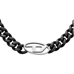 Diesel Kette Oval D Logo DX1610931 - schwarz