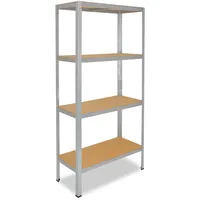 shelfplaza HOME 200x120x40 cm Schwerlastregal in verzinkt mit 4 Böden und 175 kg Traglast pro Boden