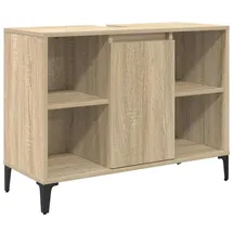 vidaXL Waschbeckenunterschrank mit Regal Sonoma-Eiche 80 x 33 x 60 cm