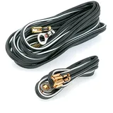 Prophete Lichtkabel, 2-adrig, 1 Scheinwerfer-und 1 Rücklichtkabel, Fahrrad Beleuchtung mit Kabelschuhen und Ösen, schwarz
