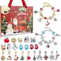 LuxusKollektion Adventskalender 2024 Mädchen Schmuck-Set Charm Armband Weihnachtsgeschenk 5-12 Jahre