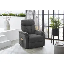 Jockenhöfer TV-Sessel JOCKENHÖFER GRUPPE "Dorsten" (anthrazit) - Mikrofaser - mit Liegefunktion durch Körperdruckverstellung, TFK Nosagfederung