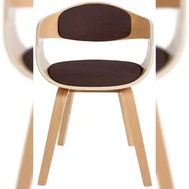 CLP 2er Set Stühle Kingston Stoff natura/braun