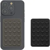 kwmobile Silikon Saugnapf Handyhalterung schwarz 2er Set