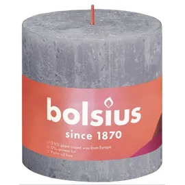 Bolsius Rustik Stumpenkerze 10 x 10 cm gefrorener lavendel
