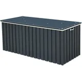 Duramax DH 1.7 (770 L) Kissenbox aus Metall mit hydraulischer Gasdruckfeder und Vorhängeschlossöse, Terrassenbox und Gartenmöbelaufbewahrung für den Außenbereich, Anthrazit