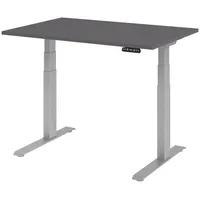 Bümö Schreibtisch, Graphit, Silber, Nachbildung, Rechteckig, 120x74x80 cm, FSC