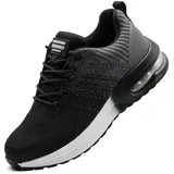 Rona Shoes Sicherheitsschuhe Arbeitsschuhe Stahlkappenschuhe Leichte Bequeme Sportliche Arbeitsschutzschuhe Herren Damen Delta Grey EU 41 - 41 EU