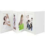 Deknudt Fotoalbum, Fotokaste, Leder oder Kunstleder, Weiß, 13 x 18 cm
