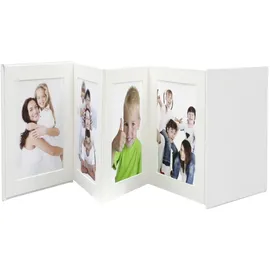 Deknudt Fotoalbum, Fotokaste, Leder oder Kunstleder, Weiß, 13 x 18 cm