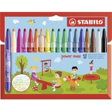 Stabilo Filzstift - STABILO power max - 18er Pack - mit 18 verschiedenen Farben
