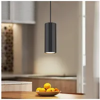 Nettlife Pendelleuchte Hängelampe GU10 Wohnzimmer Pendelleuchte Modern, höhenverstellbar, LED wechselbar, Wohnzimmer Küche Schlafzimmer schwarz Runde Decke