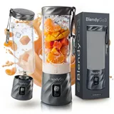 BlendyGo 3 Tragbarer Mixer, Blender, Mini Standmixer, 550 ml, Smoothie maker, Mixer smoothie maker to go, kabellos, zerkleinert Eis und Obst, BPA-freie, PulseMotion & BlendPro (Base Camp)
