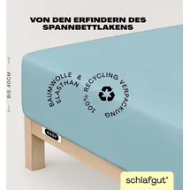 schlafgut Easy Jersey Elasthan Boxspring 140 x 200 - 160 x 220 cm blue light