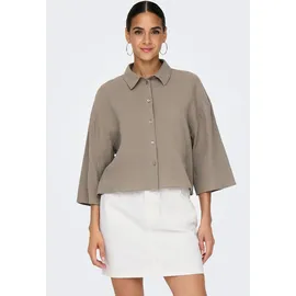 Jdy Hemdbluse JDYTHEIS LIFE 3/4 CROP SHIRT WVN NOOS Grau XS