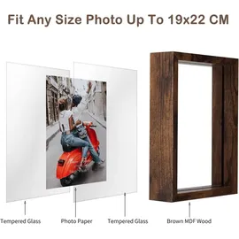 luxuskollektion Doppelglas Bilderrahmen 13x18 cm - 2er Pack, für