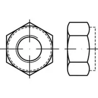 Industrial Quality Supplies Selbstsichernde Sechskantmutter ISO 7040 M 10