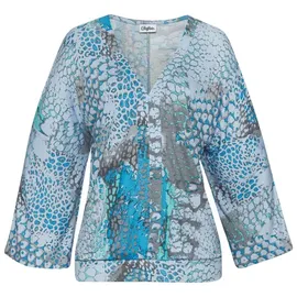 Buffalo Fledermausshirt Damen blau bedruckt Gr.36/38