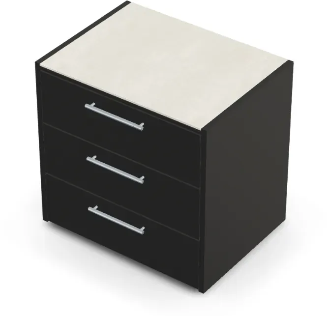 Brabura CT 90 Schubladenmodul - Iron Frost / Anthrazit / Silberner Griff