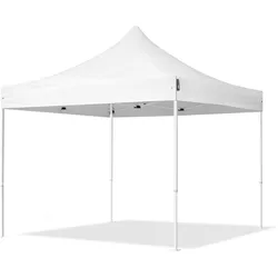 TOOLPORT  3x3m Stahl Faltpavillon, ohne Seitenteile, weiß - (581822)