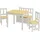 [en.casa] Kindertischset Lousame 2 Stühle 1 Sitzbank Kiefer massiv natur/weiß beige