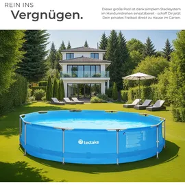 Tectake Stahlrahmenpool 360 x 76 cm inkl. Filterpumpe